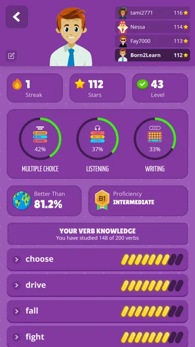 Capturas de pantalla de English Irregular Verbs Best