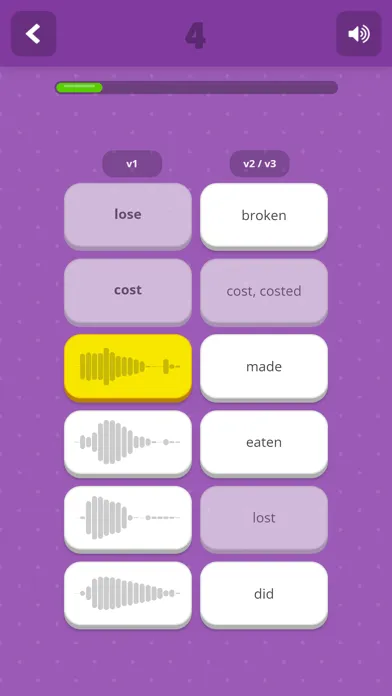 Capturas de pantalla de English Irregular Verbs Best