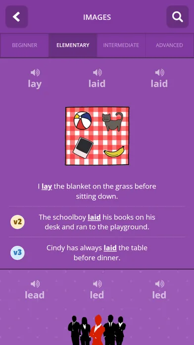 Capturas de pantalla de English Irregular Verbs Best