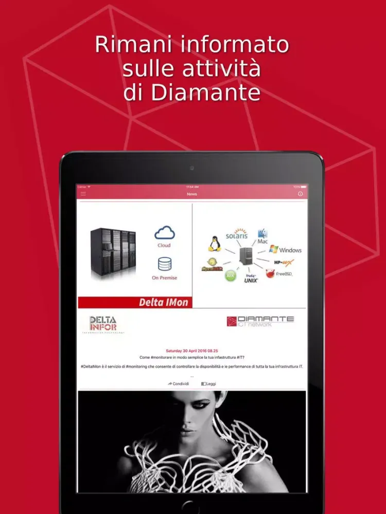 Скриншоты DiamanteNet iPad 
