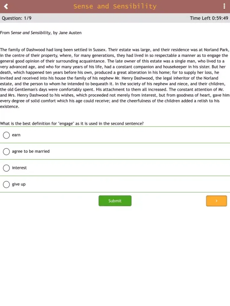 GED Reading (RLA) Test Prep iPad 应用截图