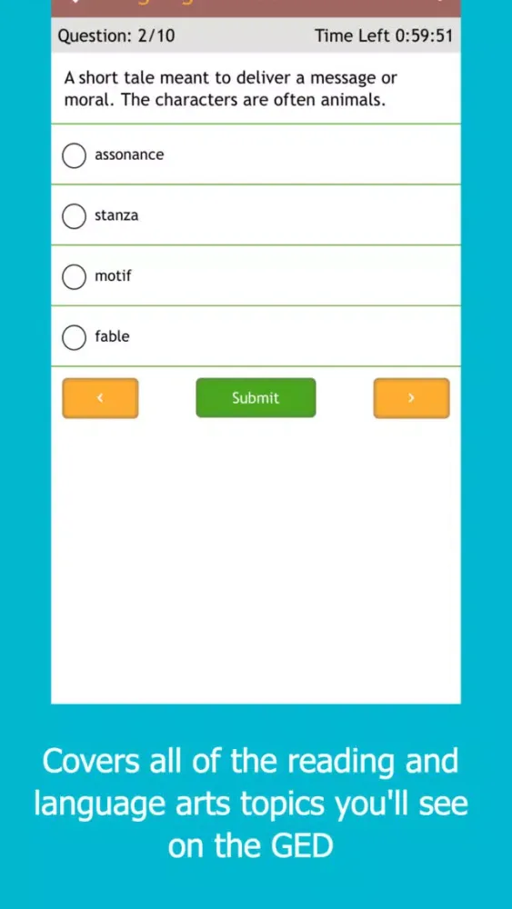 GED Reading (RLA) Test Prep应用截图