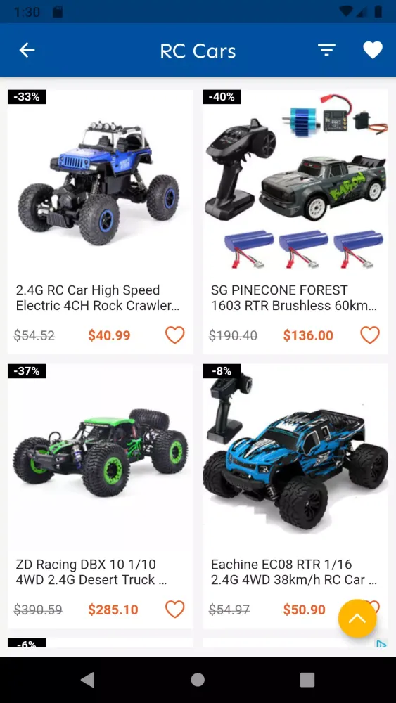 Tangkapan layar RC Cars