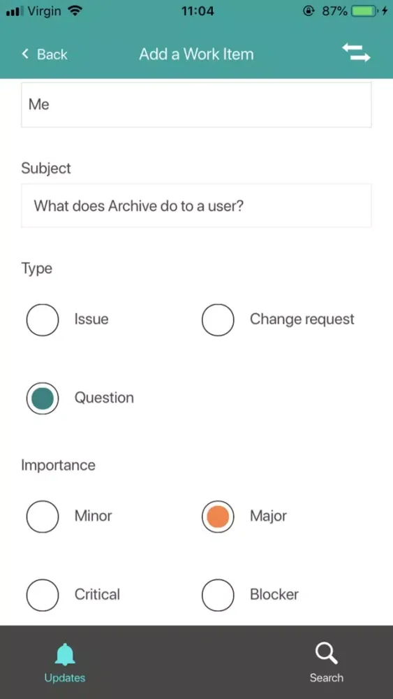 Tangkapan layar AMP App