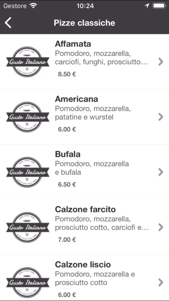 Pizza Gusto Italiano 스크린샷