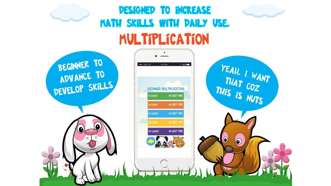 صور Multiplication for Kids: Animal Flash Cards
