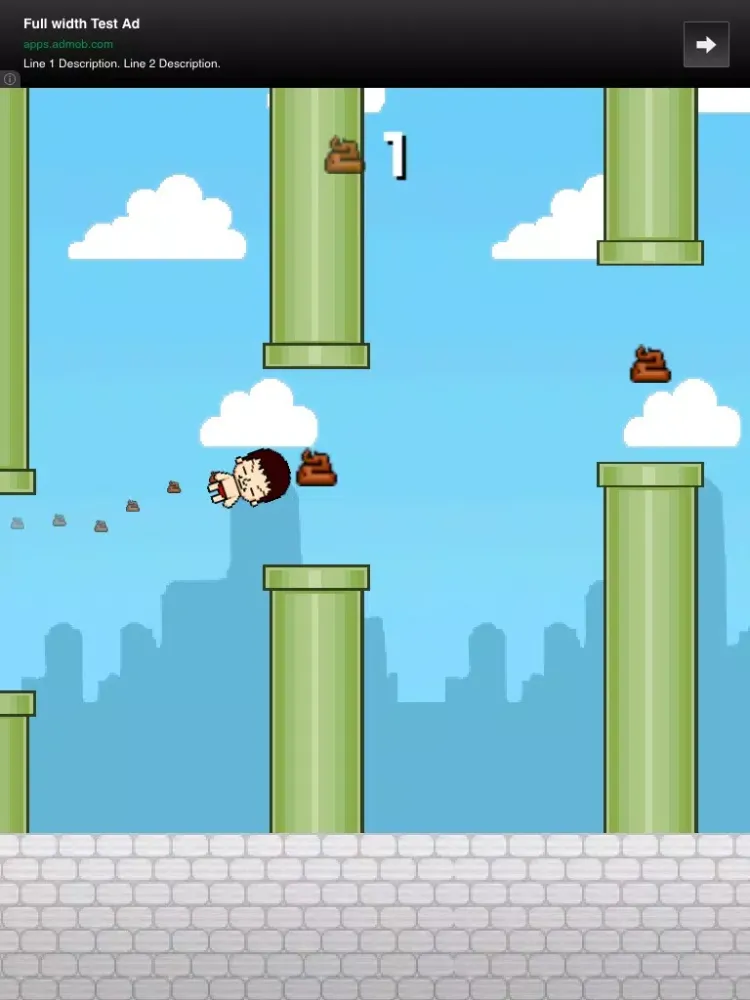 تصاویر Flappy Crapper - Adventure Of Bird Man iPad 