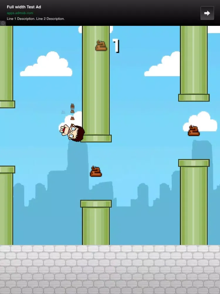 تصاویر Flappy Crapper - Adventure Of Bird Man iPad 