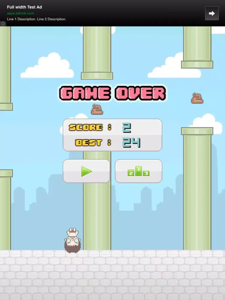 تصاویر Flappy Crapper - Adventure Of Bird Man iPad 