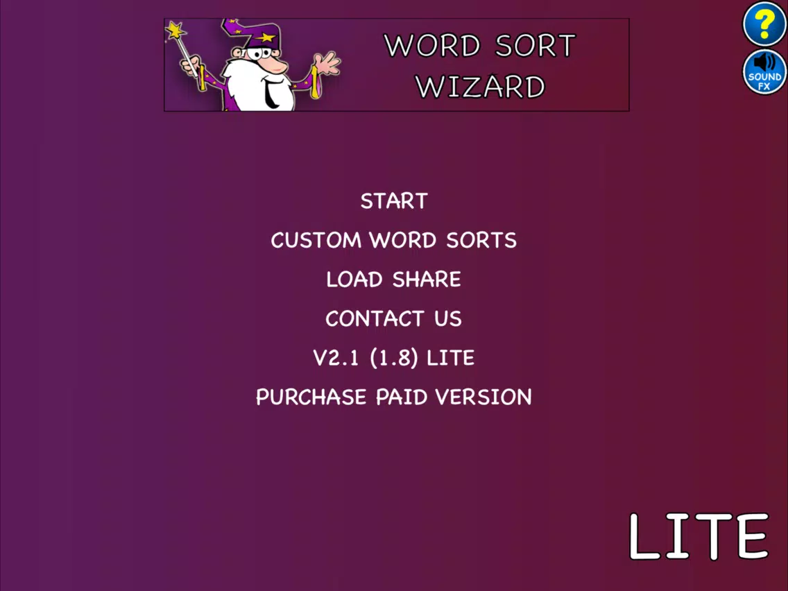 Ảnh chụp màn hình của Word Sort Wizard LITE iPad 