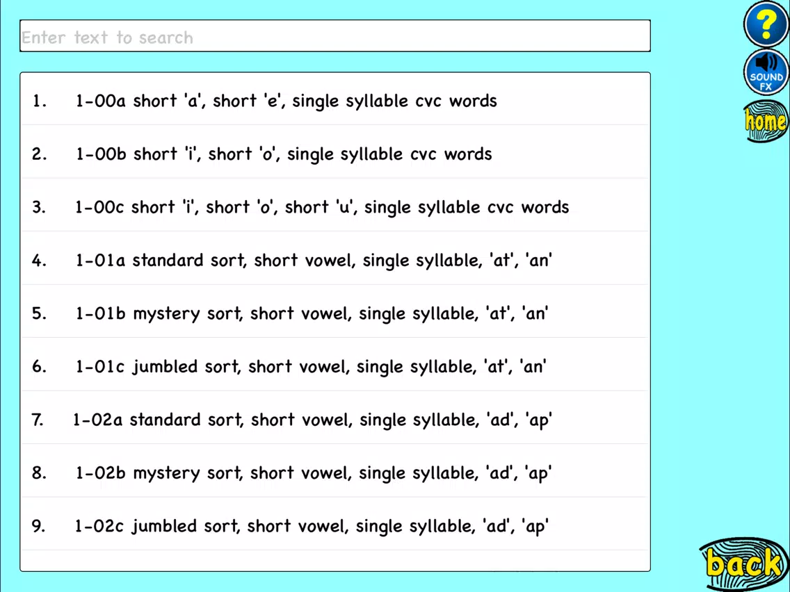 Ảnh chụp màn hình của Word Sort Wizard LITE iPad 