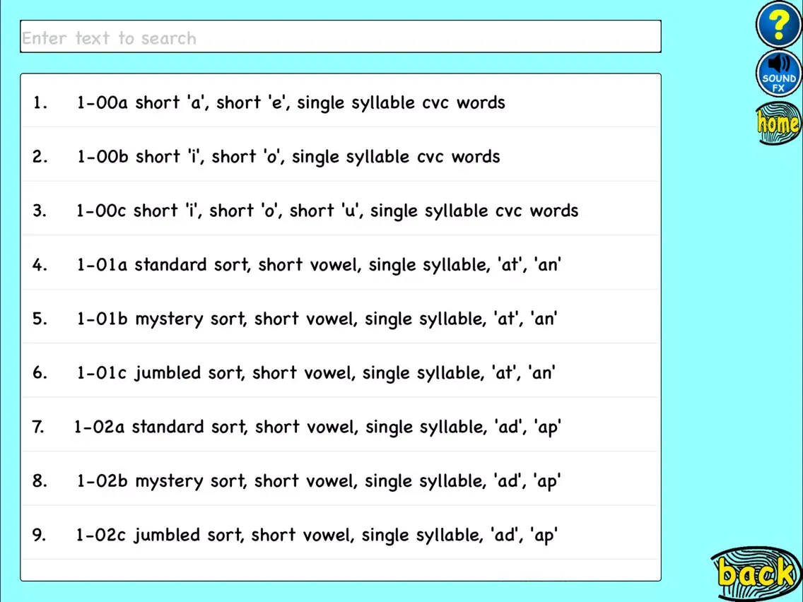 Word Sort Wizard LITE iPad  스크린샷