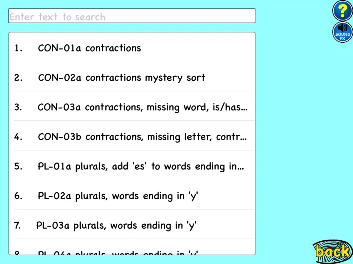 Ảnh chụp màn hình của Word Sort Wizard LITE iPad 