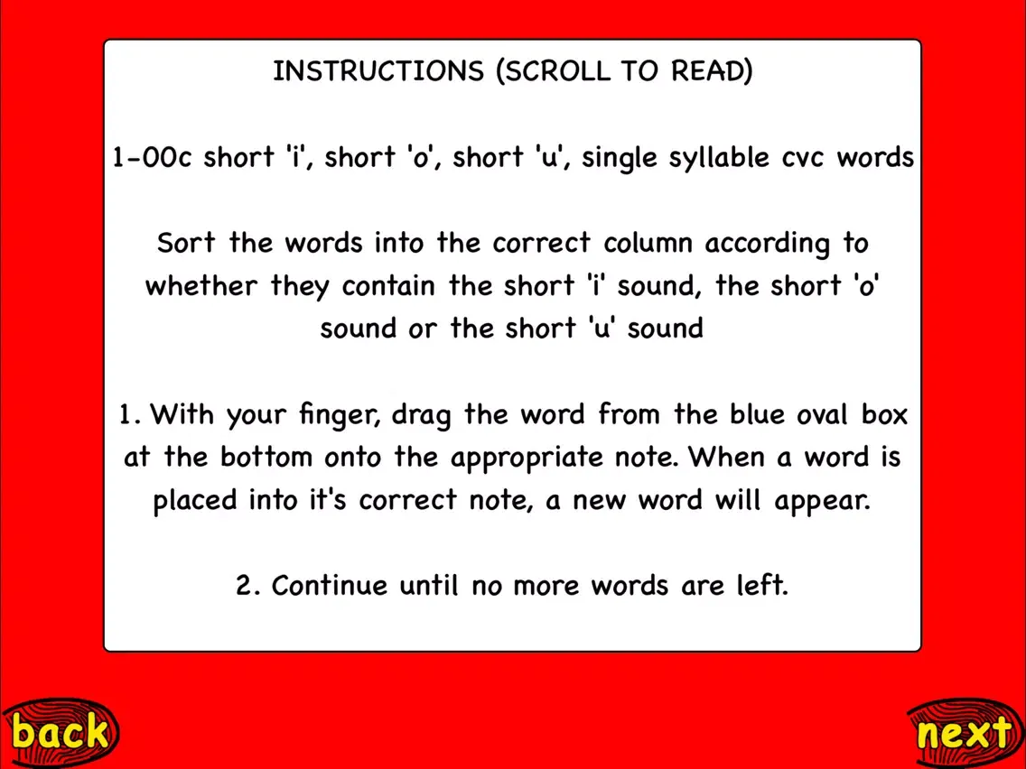 Word Sort Wizard LITE iPad  스크린샷