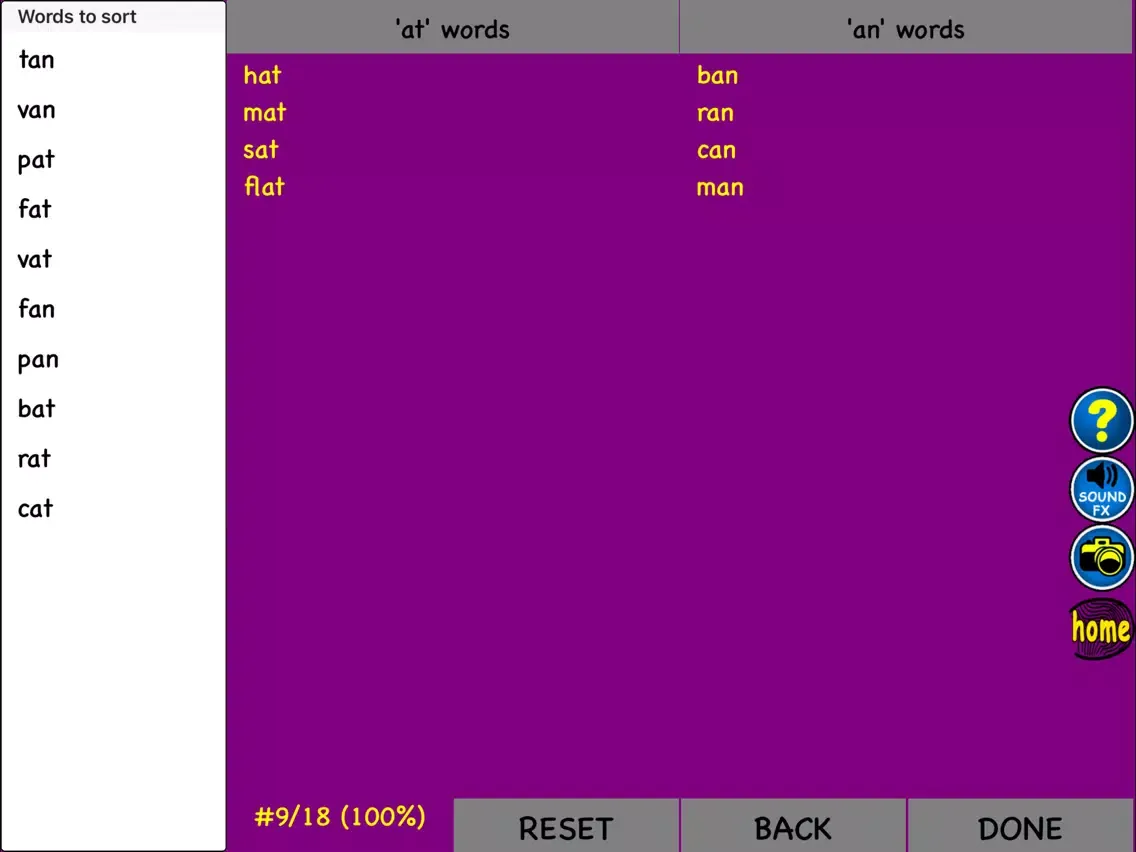 Word Sort Wizard LITE iPad  스크린샷