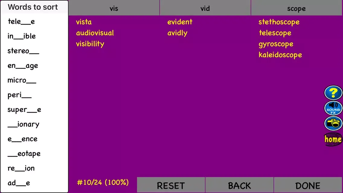 Word Sort Wizard LITE 스크린샷