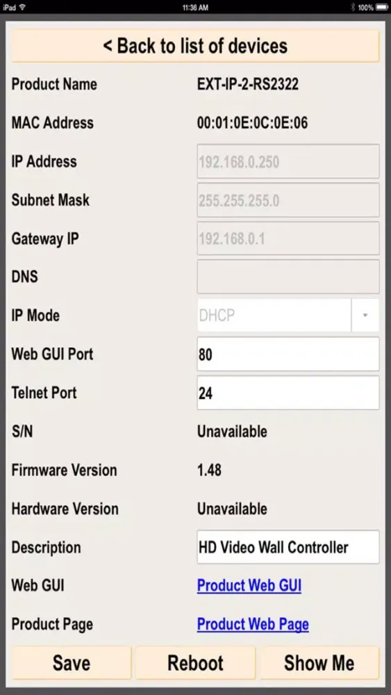 Скриншоты Gefen Discovery Tool