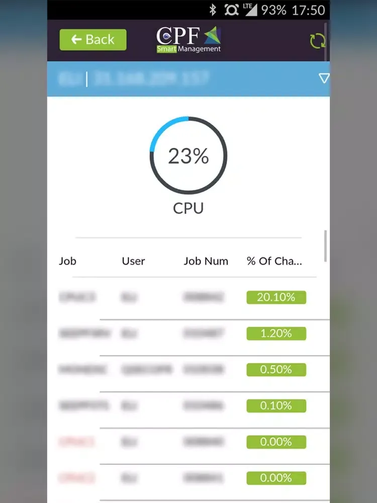 Capturas de tela do CPF - Smart Management iPad 