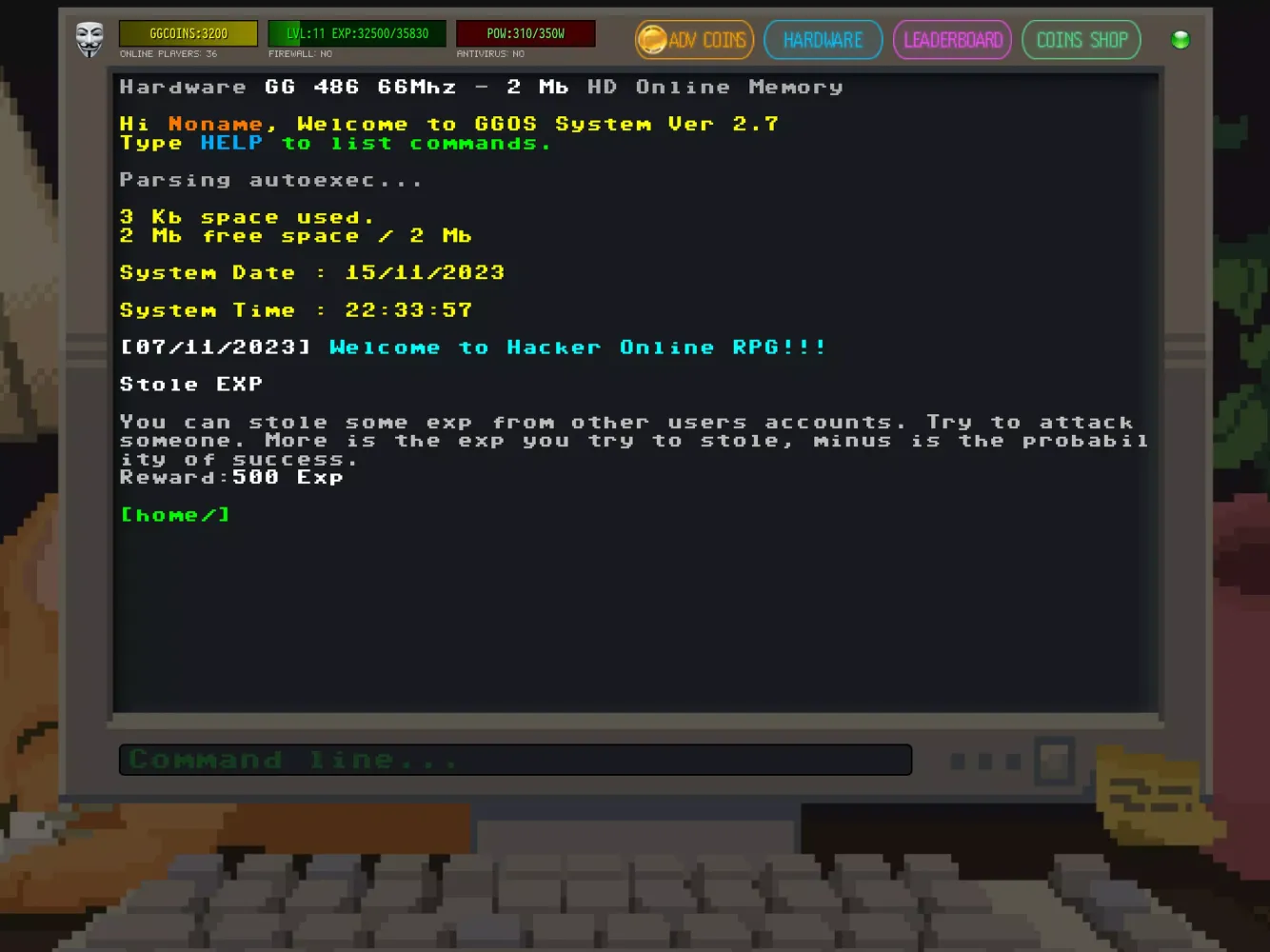 Hacker Online RPG স্ক্রিনশট