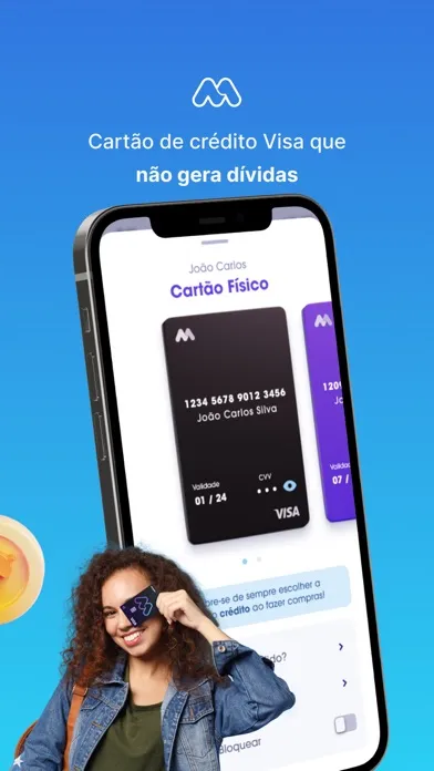 Capturas de pantalla de Mozper: mesada, cartão e PIX