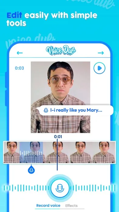 Capturas de tela do Voice Dub - Lip Sync Video
