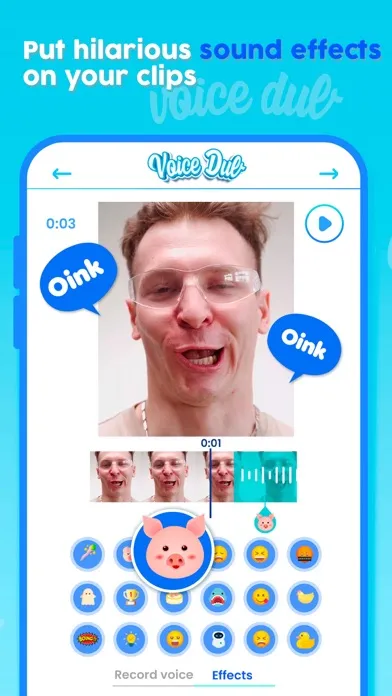 Capturas de tela do Voice Dub - Lip Sync Video