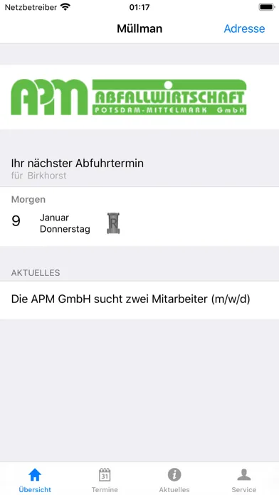 APM Müllman Ekran Görüntüleri