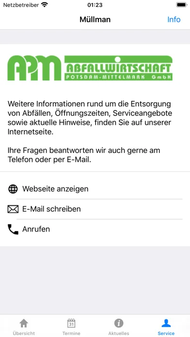 APM Müllman Ekran Görüntüleri