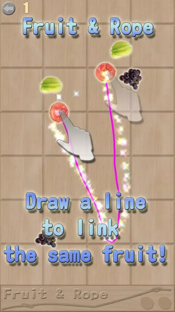 Capturas de tela do Friut & Rope