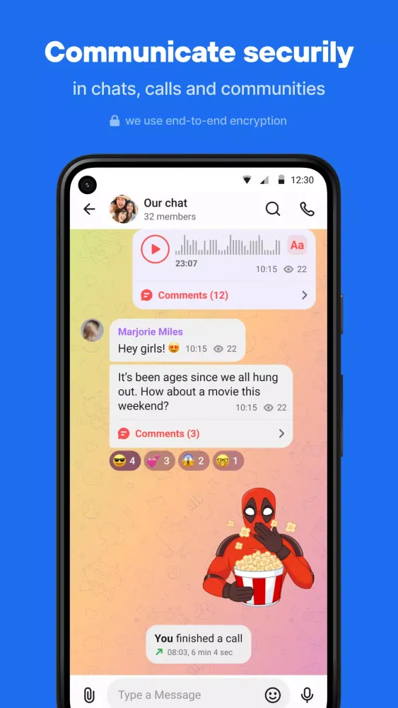 Capturas de pantalla de Online chat, calls - Gem Space