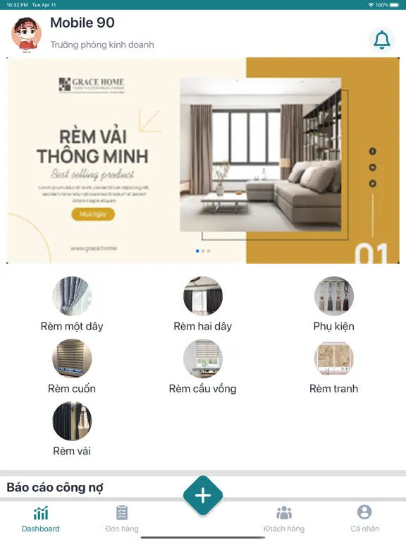 Tangkapan layar Thang Long Furniture iPad 