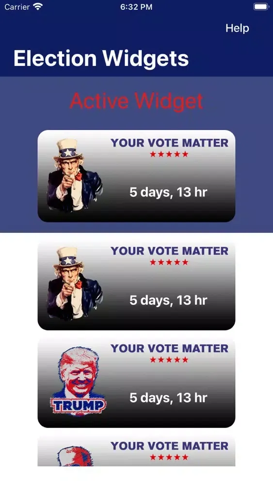 تصاویر Election Widget - Vote 2020!