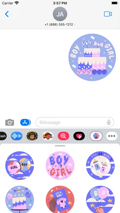 Capturas de pantalla de Cute Gender Reveal Stickers
