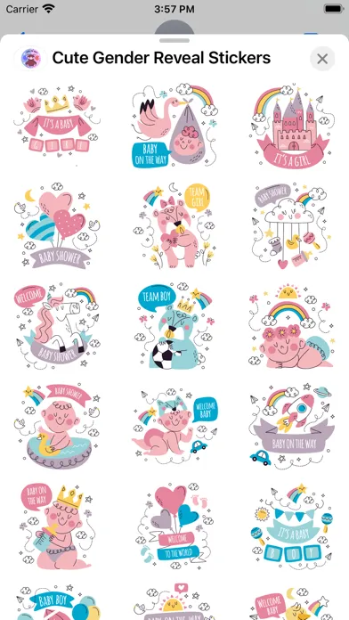 Capturas de pantalla de Cute Gender Reveal Stickers