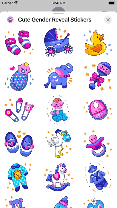 Capturas de pantalla de Cute Gender Reveal Stickers