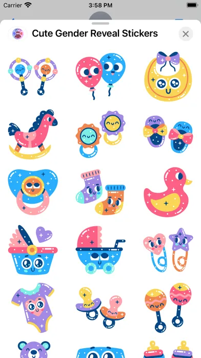 Capturas de pantalla de Cute Gender Reveal Stickers