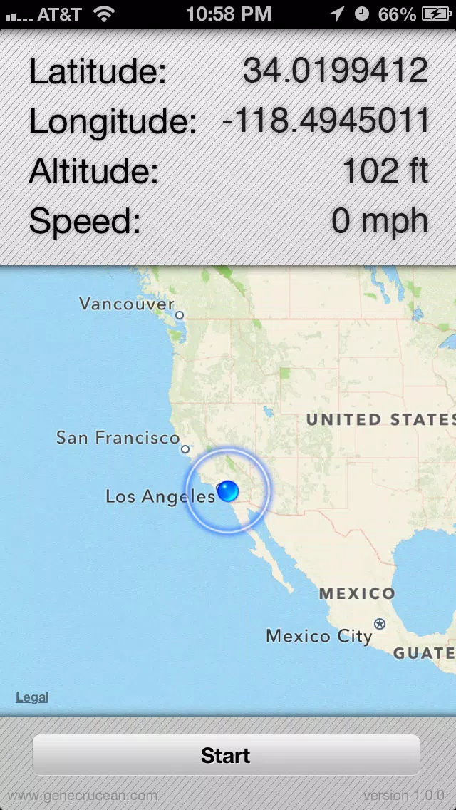 GPS Elevation Screenshots