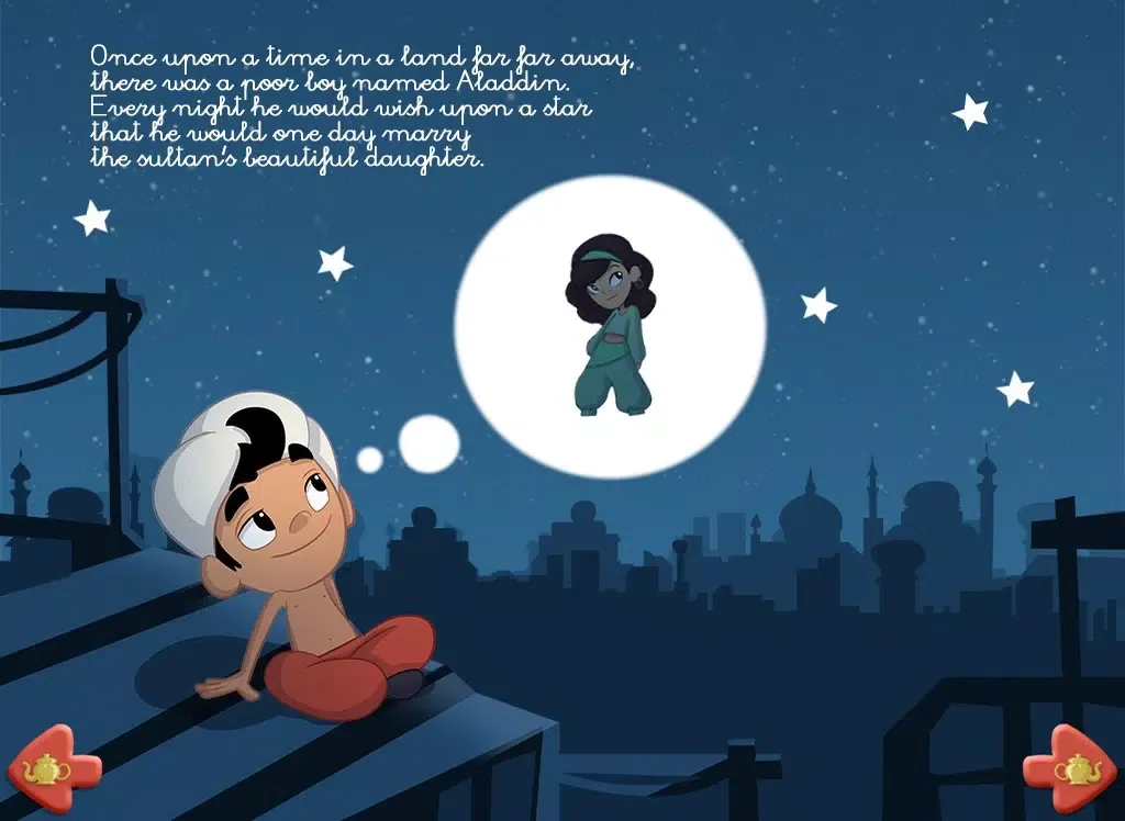 Ảnh chụp màn hình của Aladdin and the wonderful lamp - Free book for kids iPad 