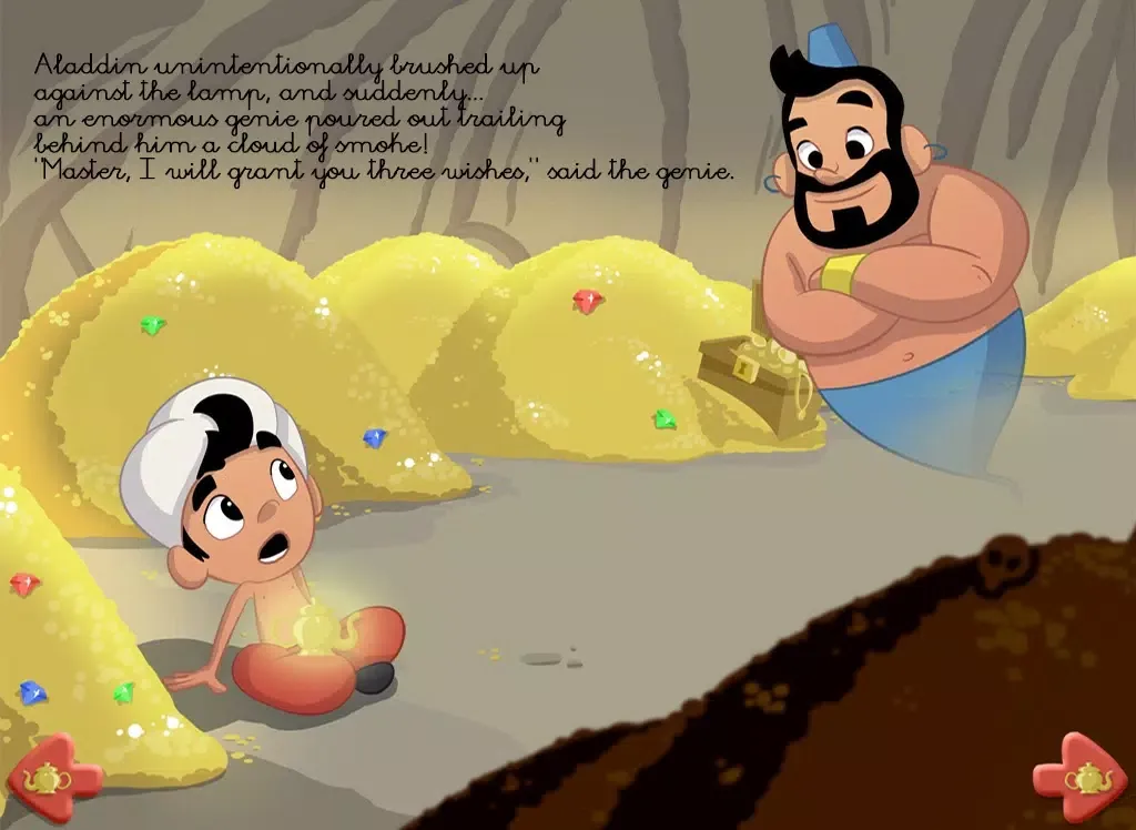 Ảnh chụp màn hình của Aladdin and the wonderful lamp - Free book for kids iPad 