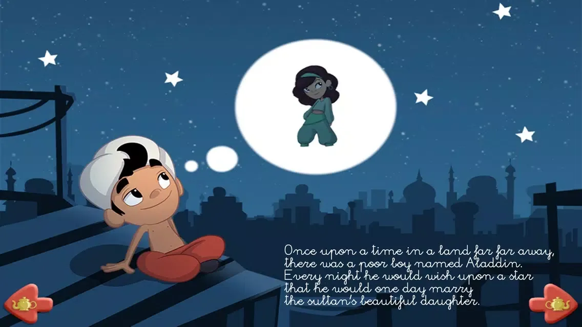 Ảnh chụp màn hình của Aladdin and the wonderful lamp - Free book for kids