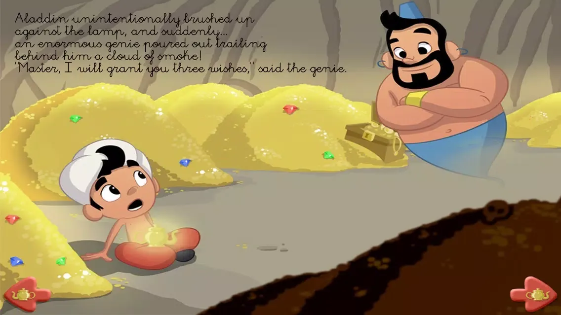 Ảnh chụp màn hình của Aladdin and the wonderful lamp - Free book for kids