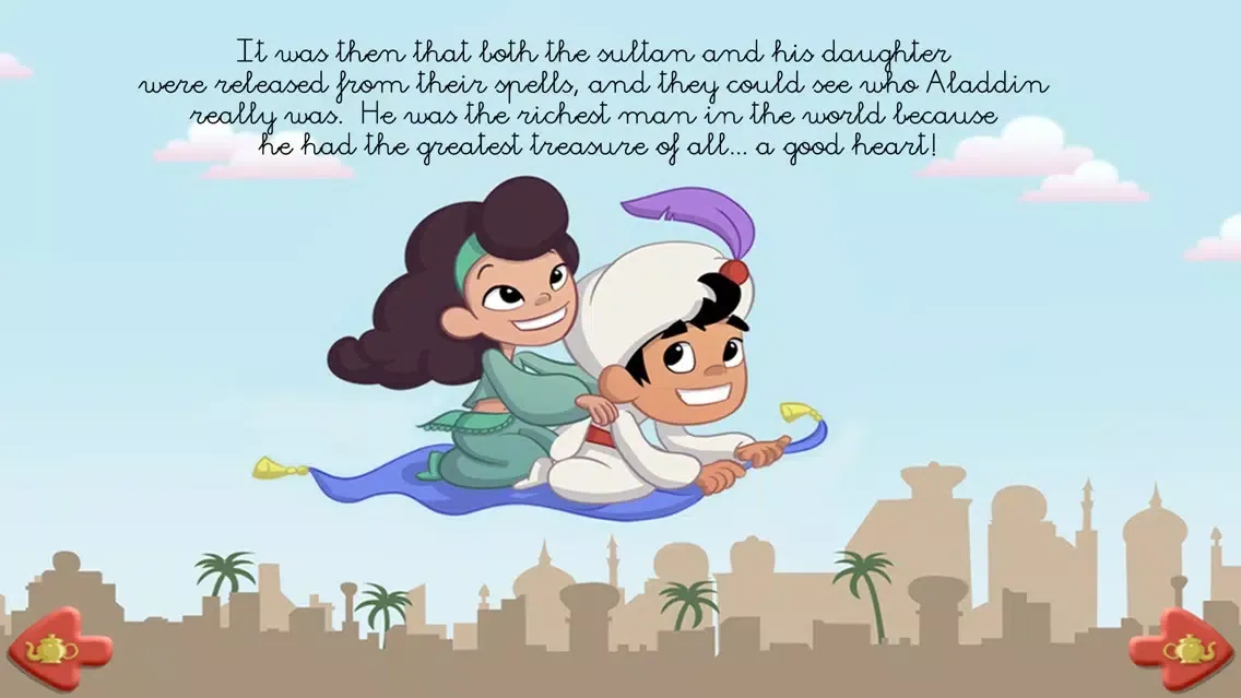 Ảnh chụp màn hình của Aladdin and the wonderful lamp - Free book for kids