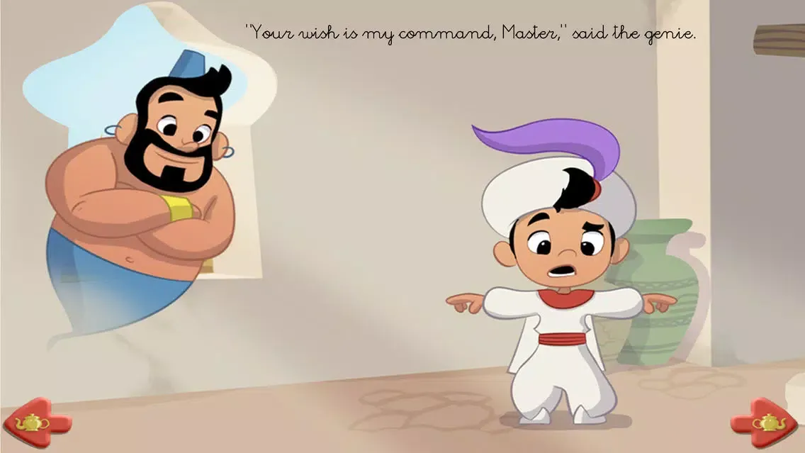 Ảnh chụp màn hình của Aladdin and the wonderful lamp - Free book for kids