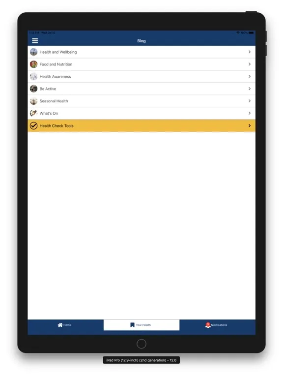 General and Medical Healthcare iPad  스크린샷