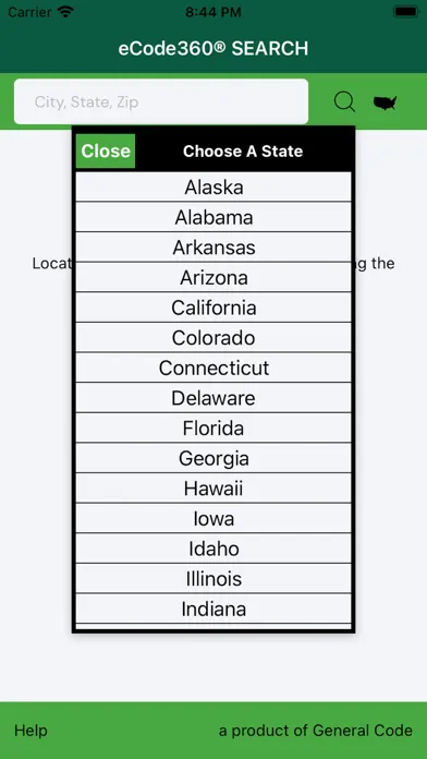 Screenshot di eCode Search