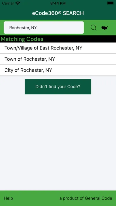Screenshot di eCode Search