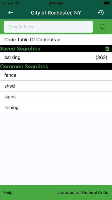 Screenshot di eCode Search