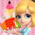 Children's games - girls bake to make bread