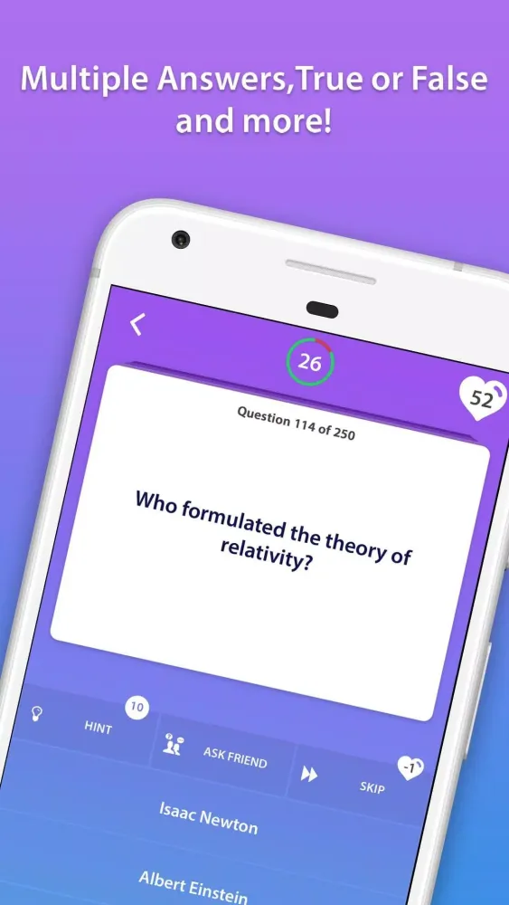 General Knowledge Quiz Screenshots