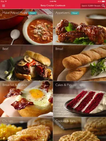 The Betty Crocker Cookbook – Kitchen-Tested Recipes iPad  Screenshots